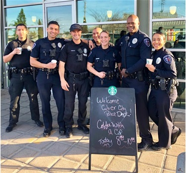 The special enforcement team at Coffee with a Cop.
