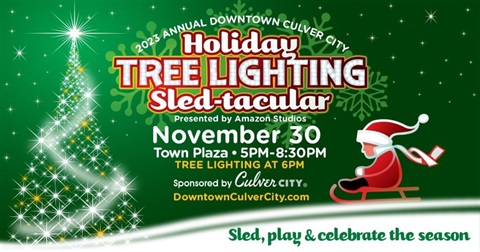 Poster of Holiday Tree Lighting Sled-tacular Event 